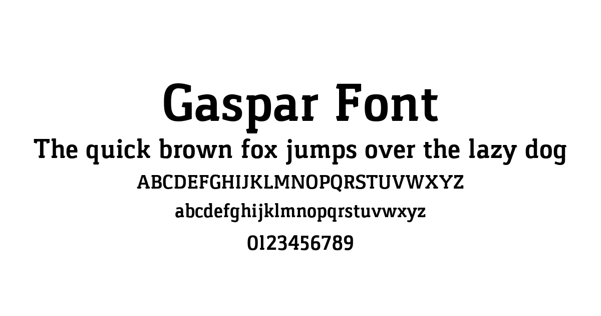 Gaspar Font font preview