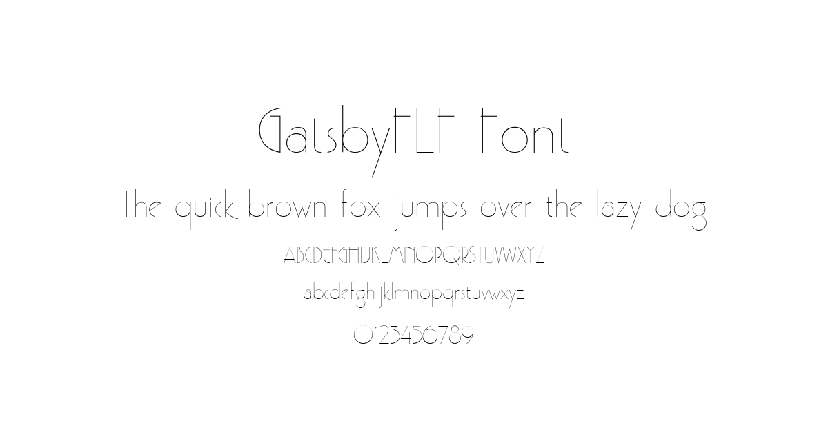 GatsbyFLF Font font preview