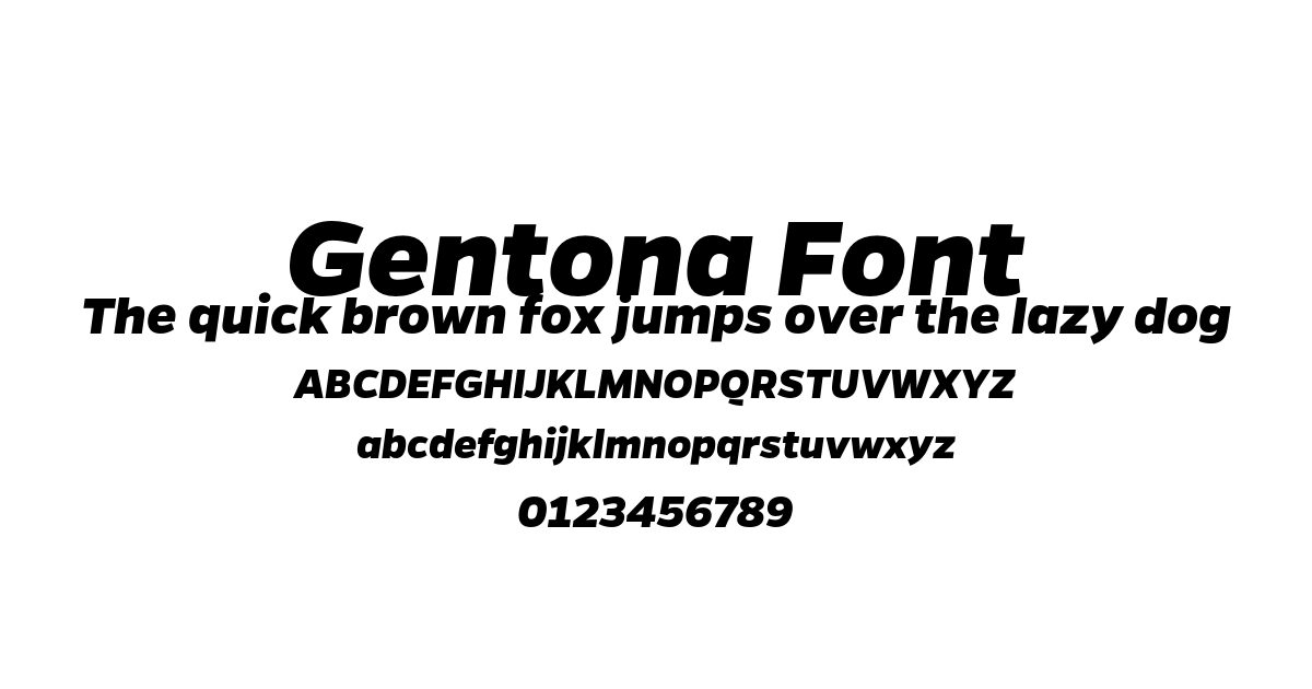 Gentona Font font preview