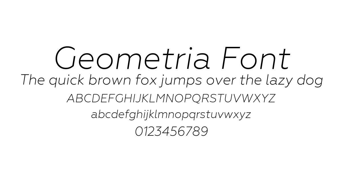 Geometria Font preview