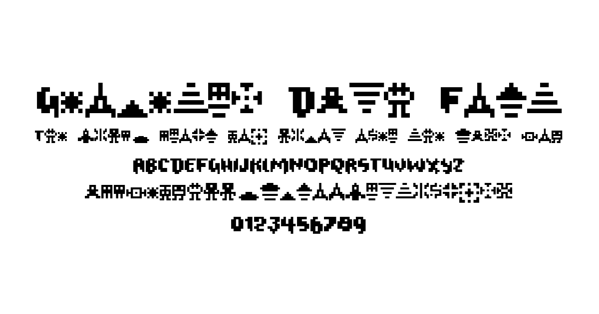 Geometry Dash Font font preview