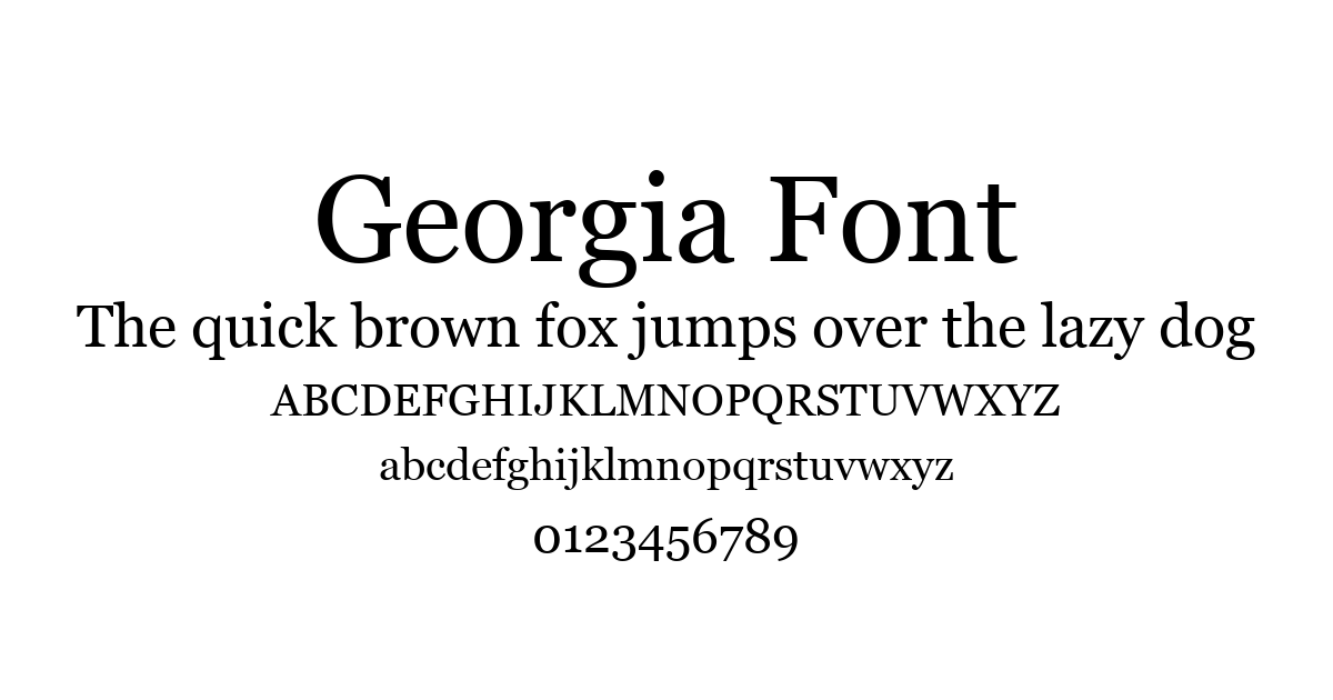 Georgia Font font preview