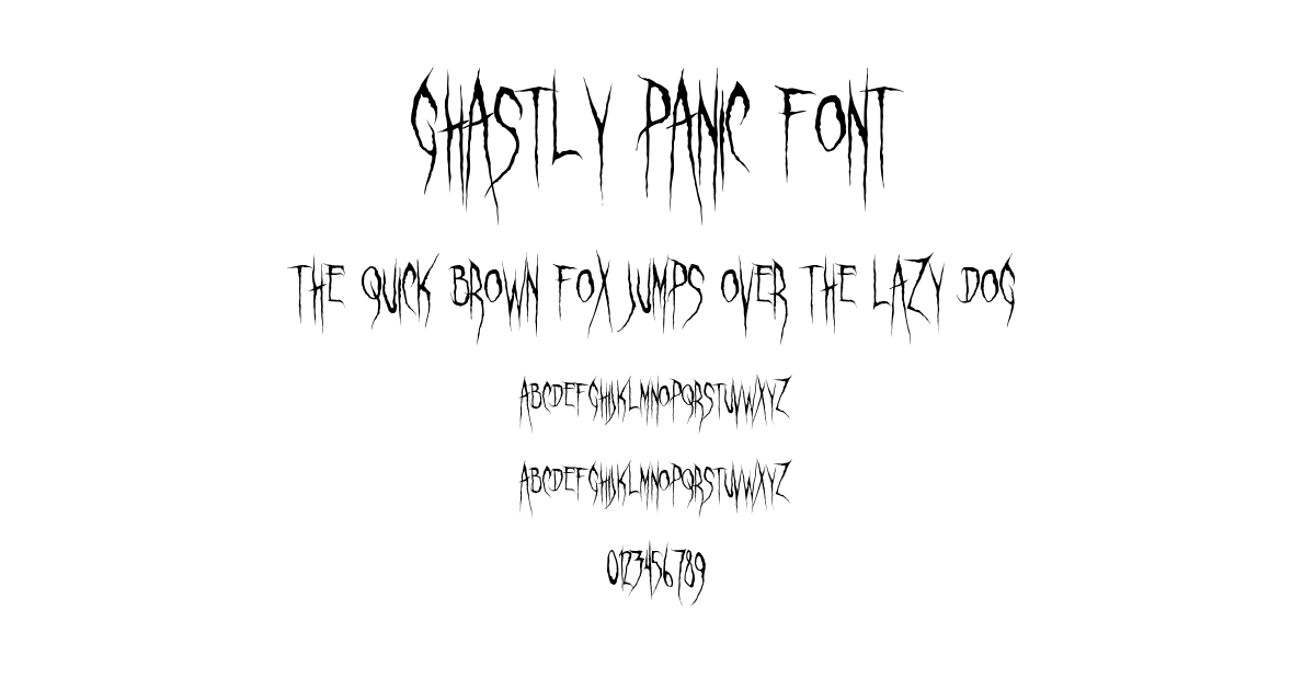 Ghastly Panic Font font preview