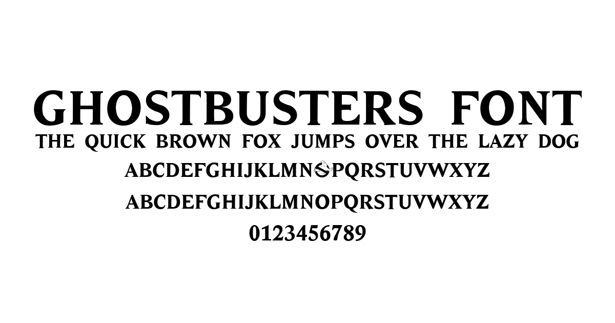 Ghostbusters Font preview
