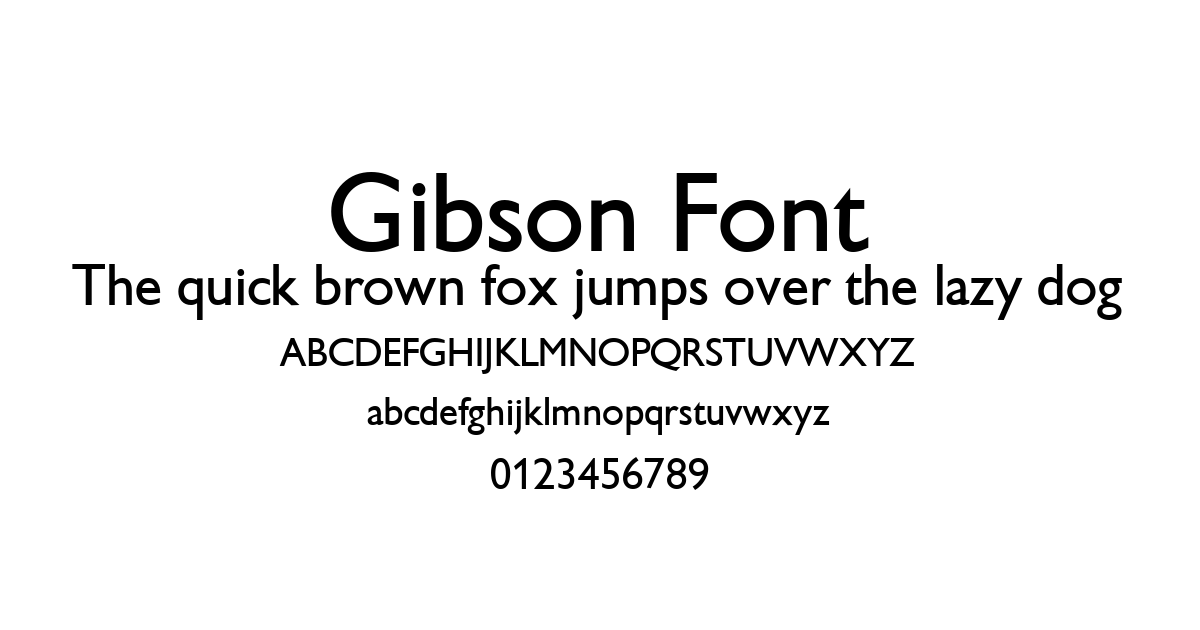 Gibson Font font preview