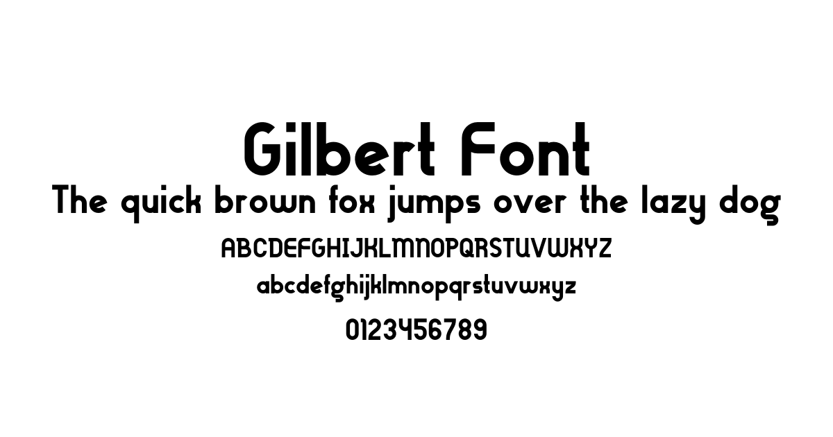 Gilbert Font font preview