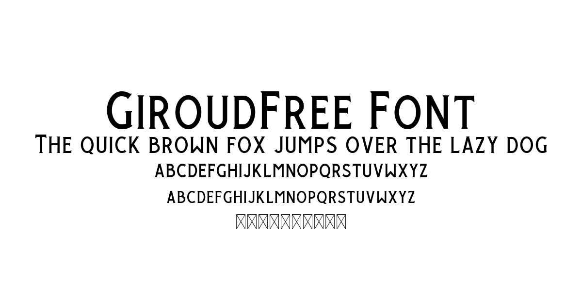 GiroudFree Font font preview