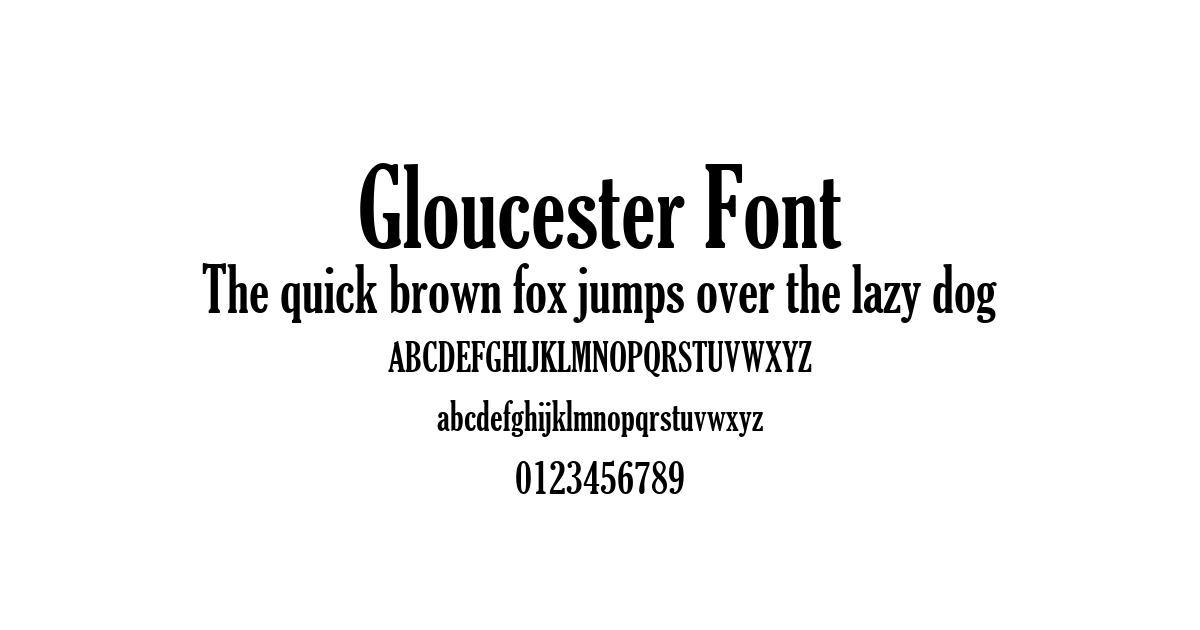 Gloucester Font font preview