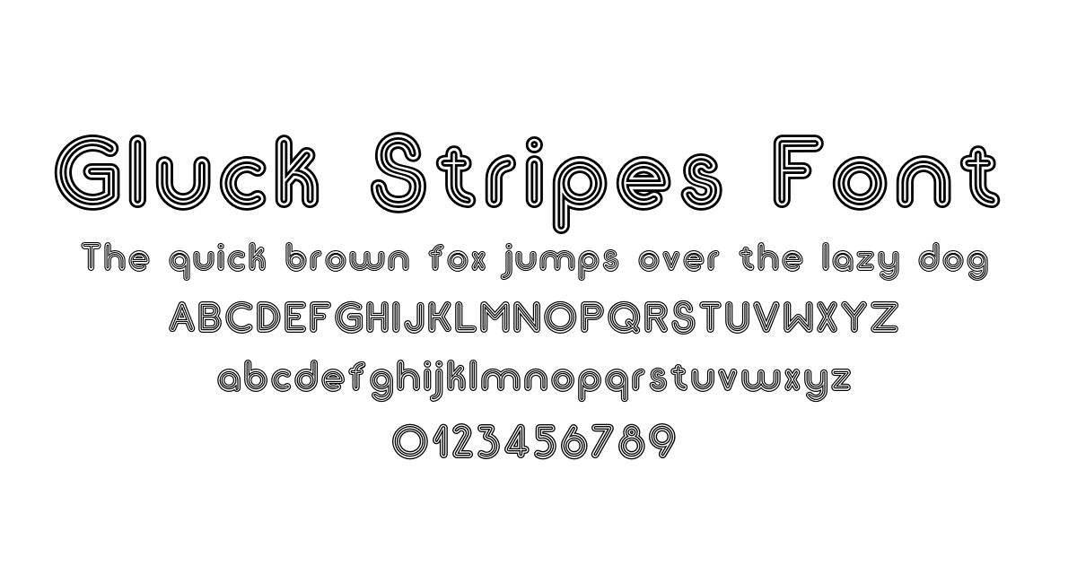 Gluck Stripes Font font preview