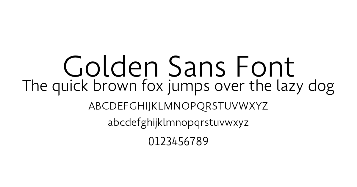 Golden Sans Font font preview