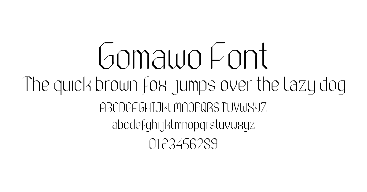 Gomawo Font preview