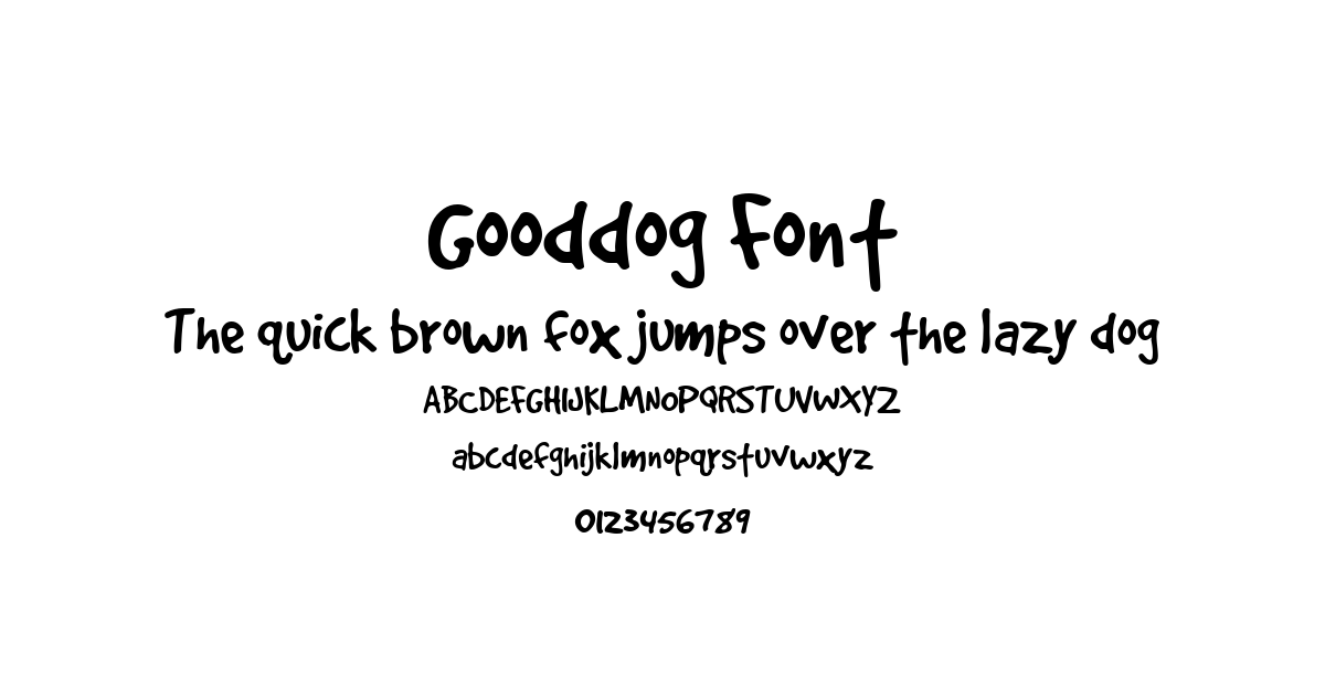 Gooddog Font font preview