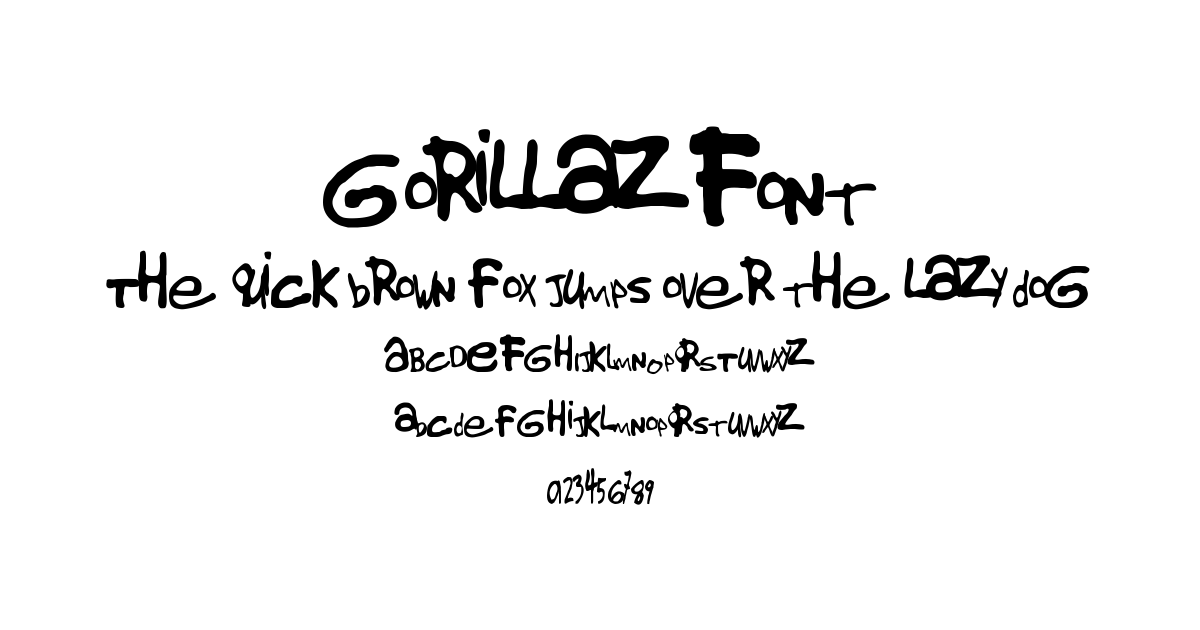 Gorillaz Font font preview