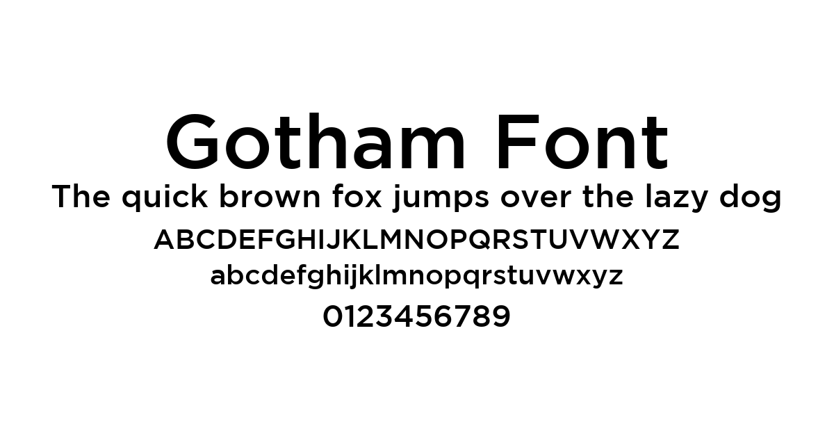 Gotham Font font preview
