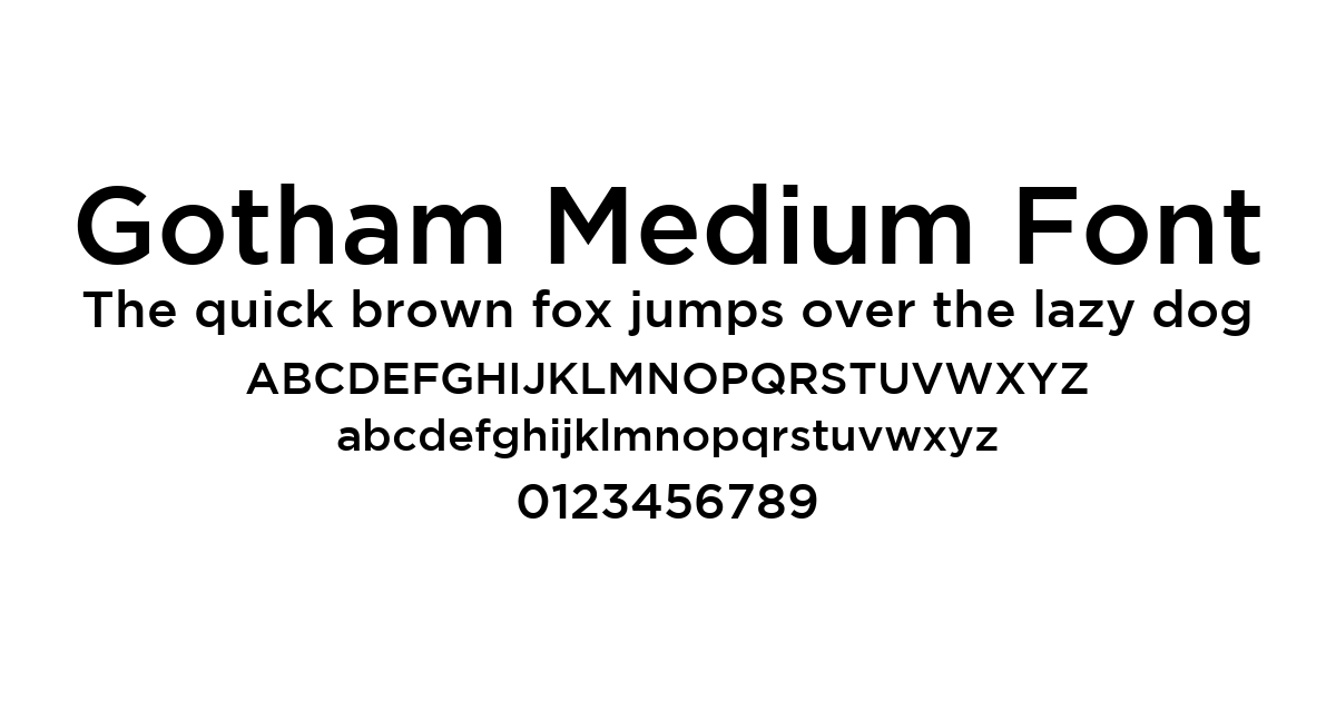 Gotham Medium Font font preview