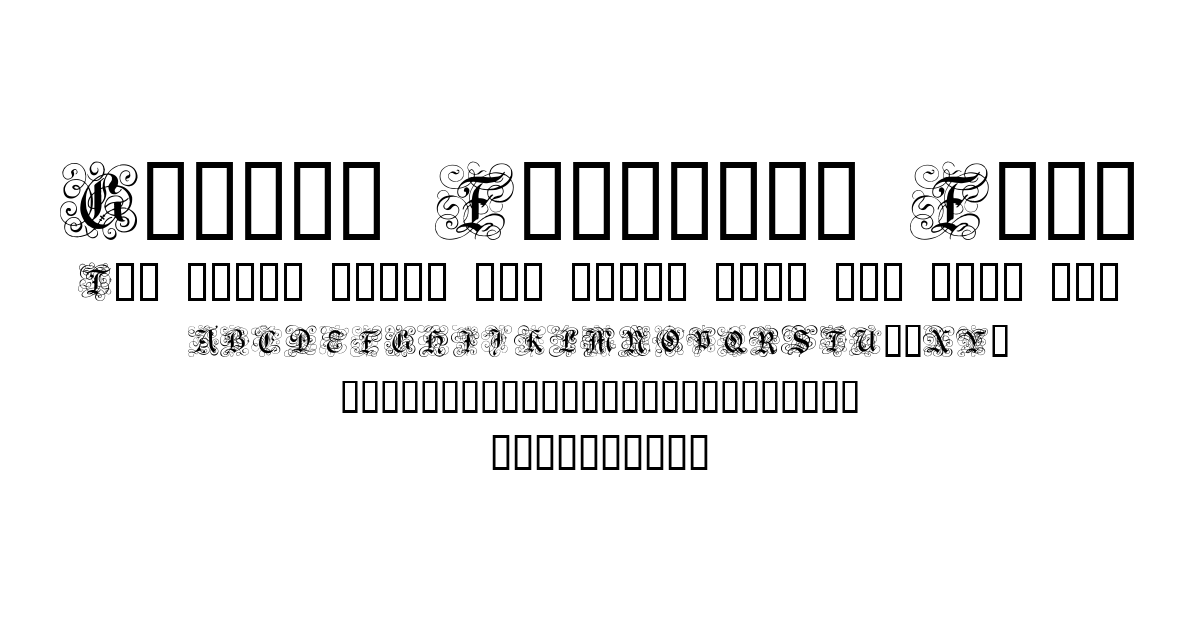 Gothic Flourish Font font preview