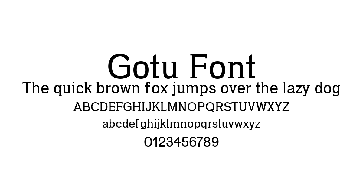 Gotu Font font preview