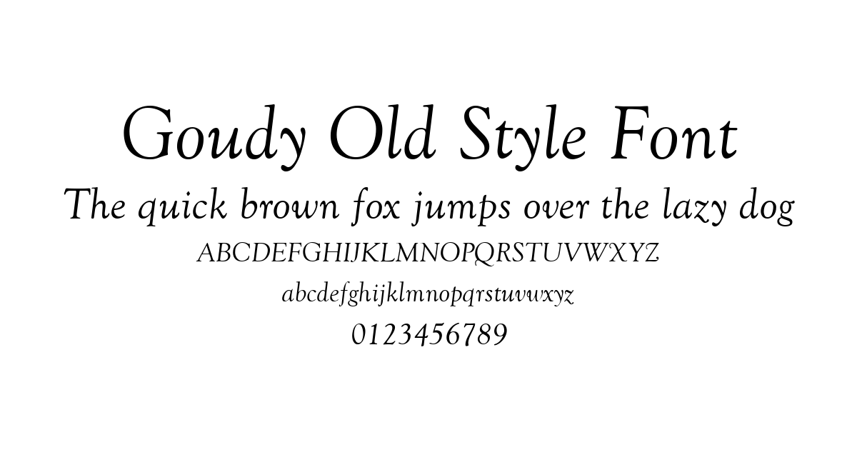 Goudy Old Style Font preview