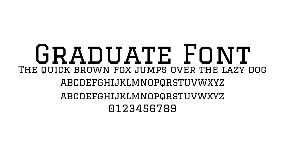 Graduate Font preview