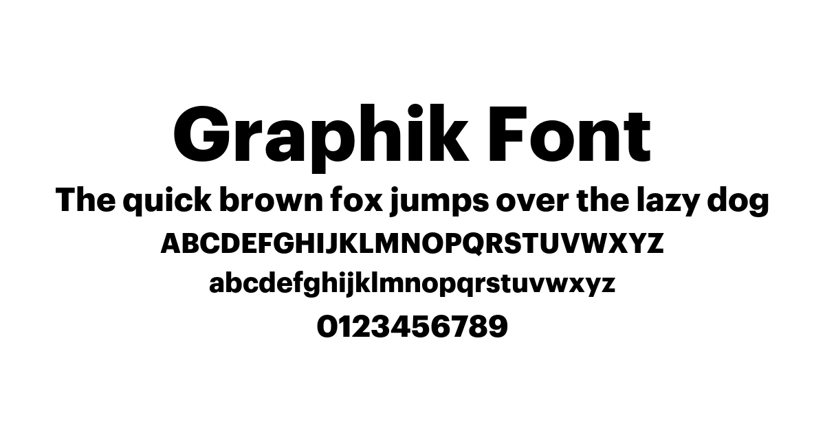 Graphik Font font preview