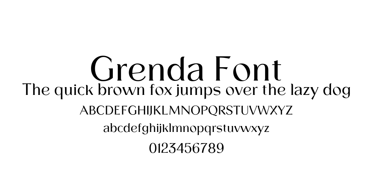 Grenda Font font preview