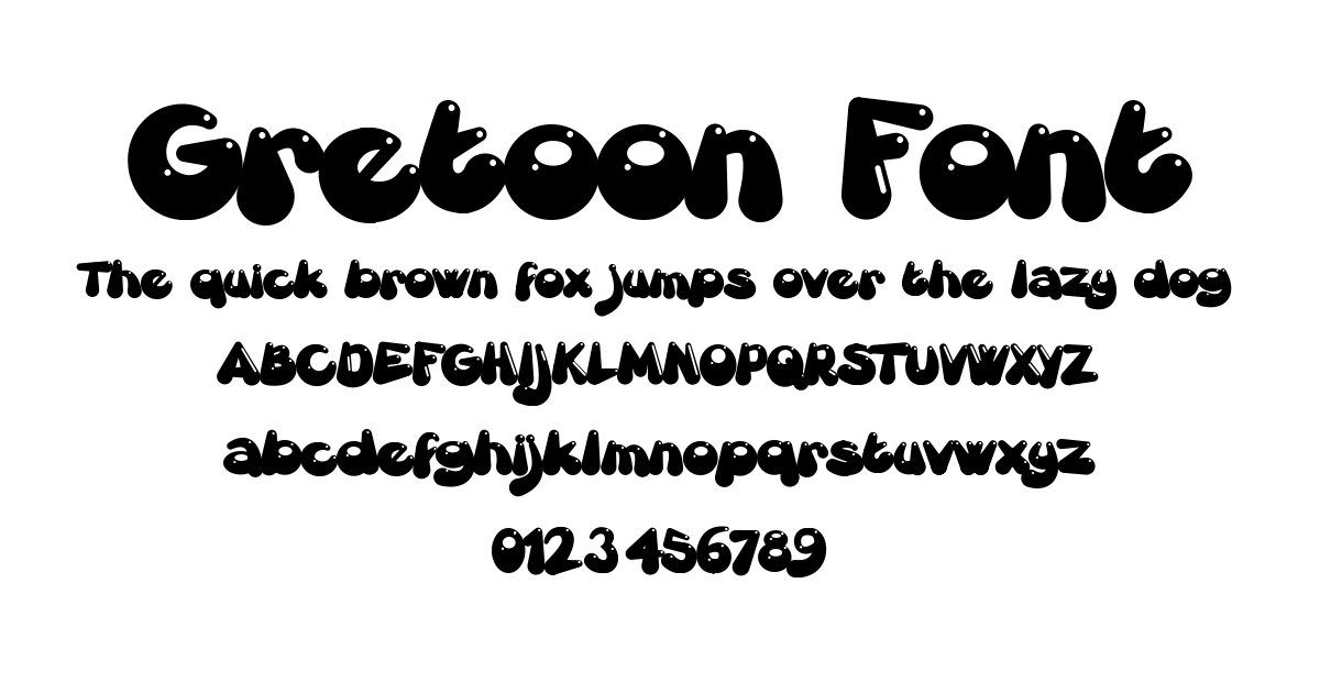 Gretoon Font font preview