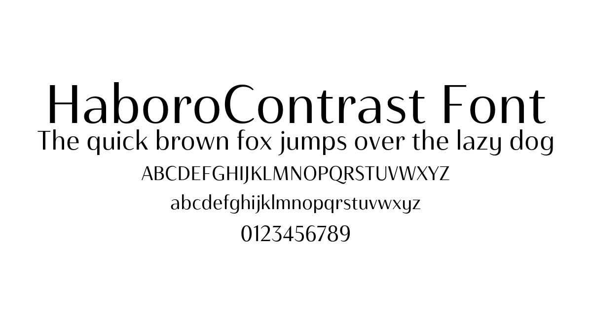 HaboroContrast Font font preview