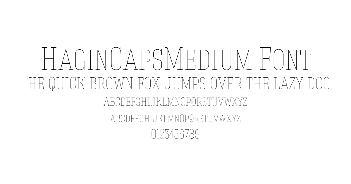 HaginCapsMedium Font font preview
