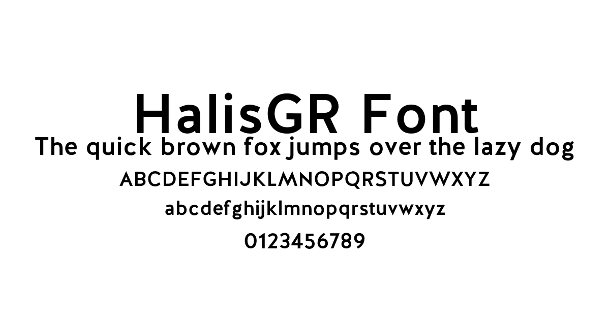 HalisGR Font font preview