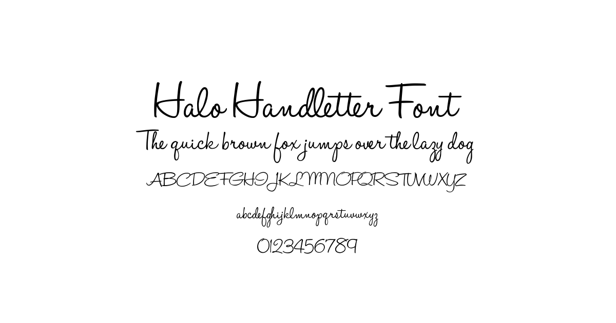 Halo Handletter Font font preview