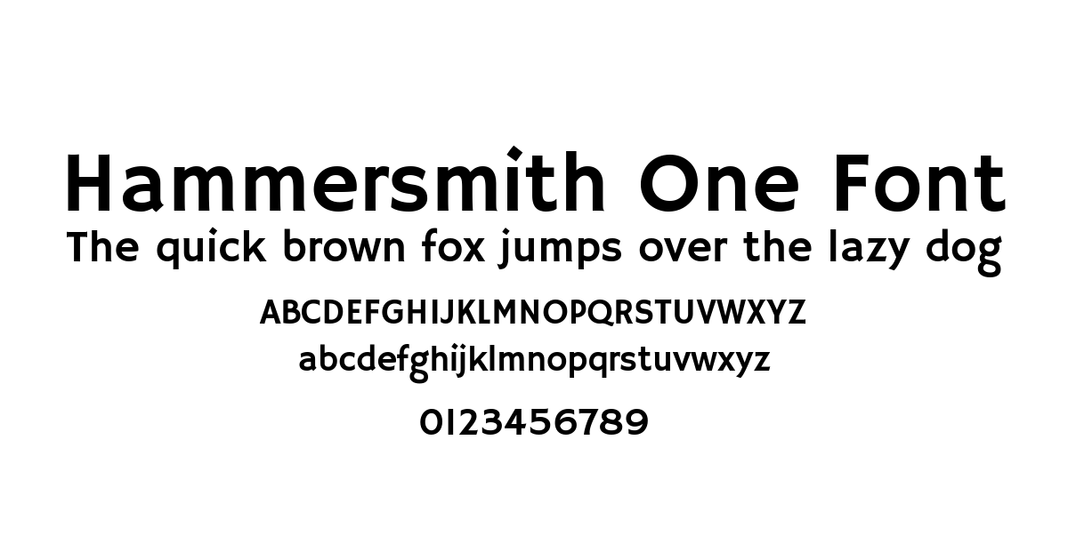 Hammersmith One Font font preview