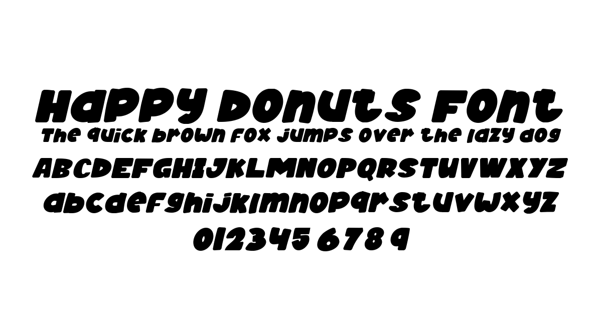 Happy Donuts Font font preview