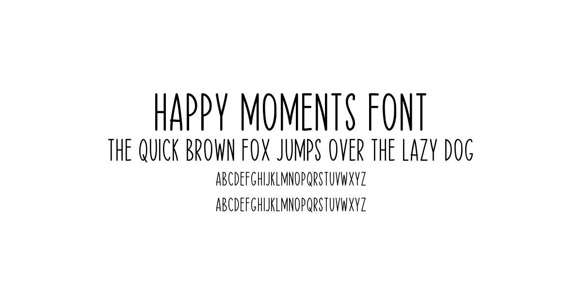 Happy Moments Font font preview