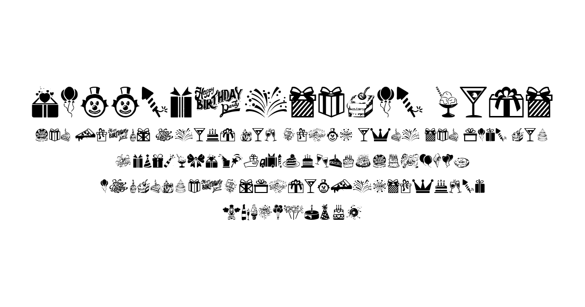 HappyBirthday Font font preview