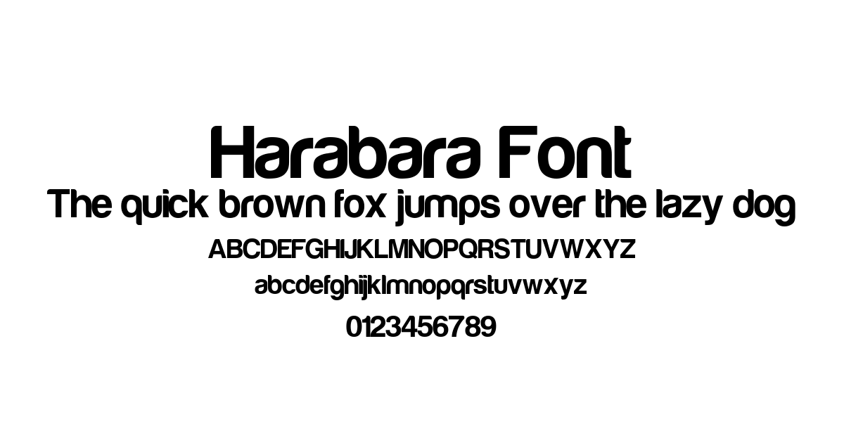 Harabara Font font preview