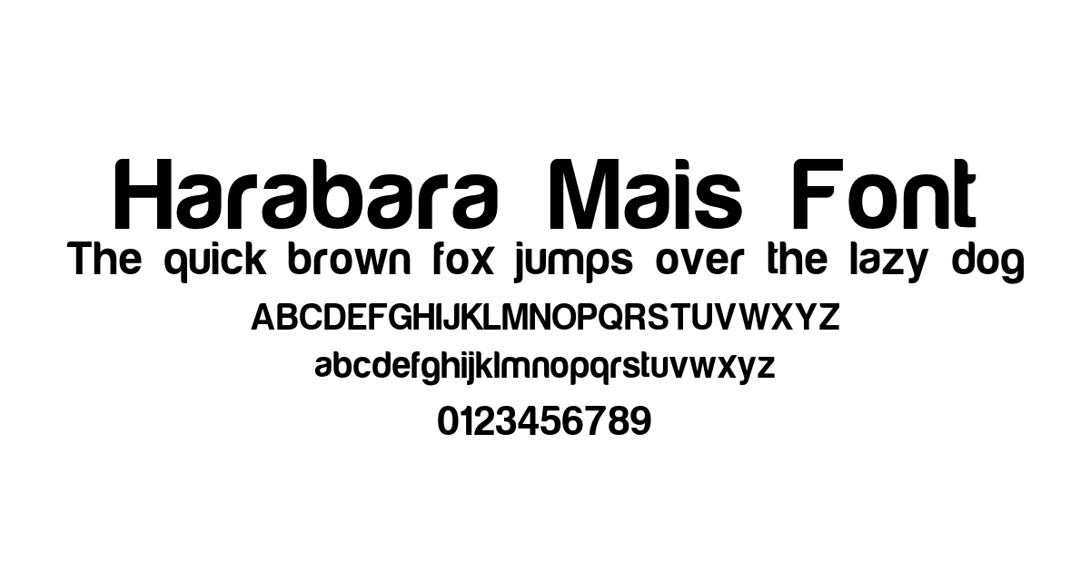 Harabara Mais Font font preview