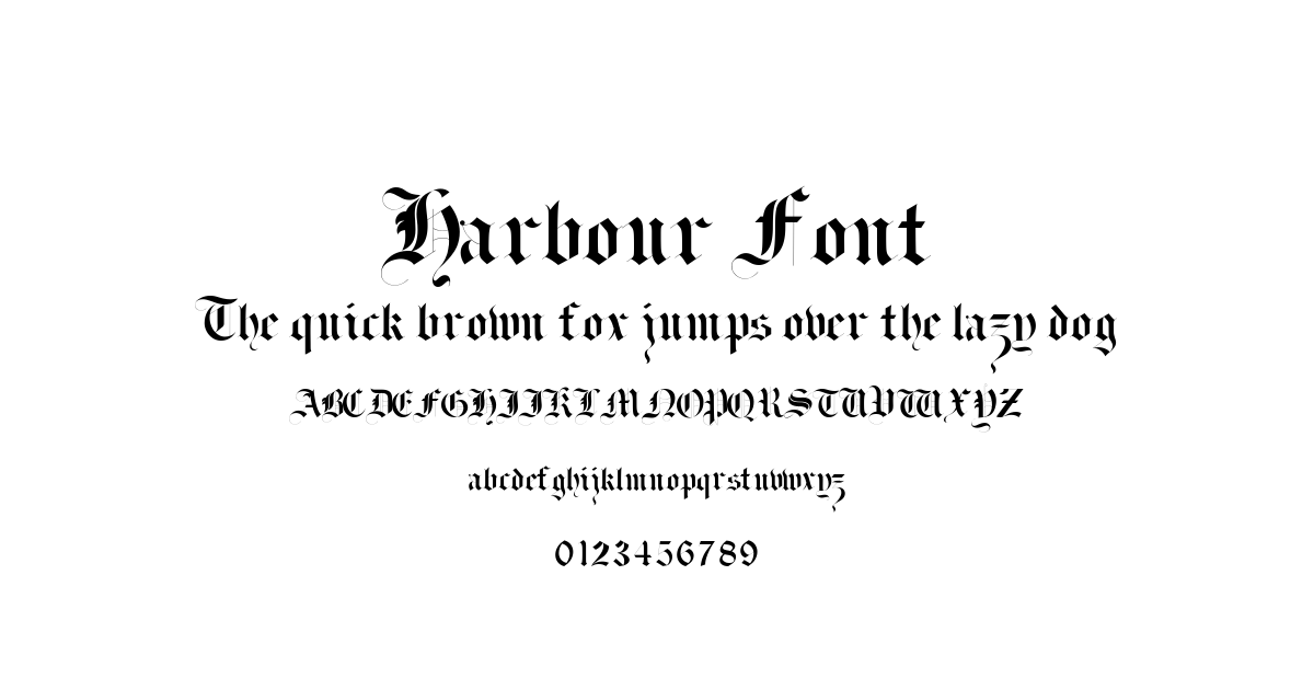 Harbour Font font preview
