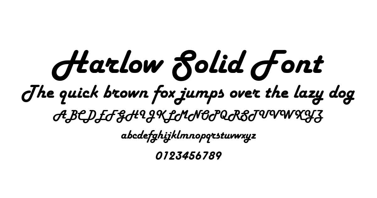 Harlow Solid Font preview