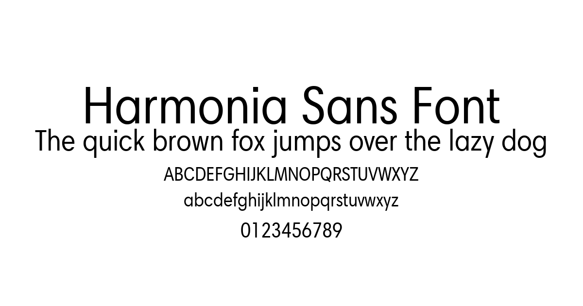 Harmonia Sans Font font preview