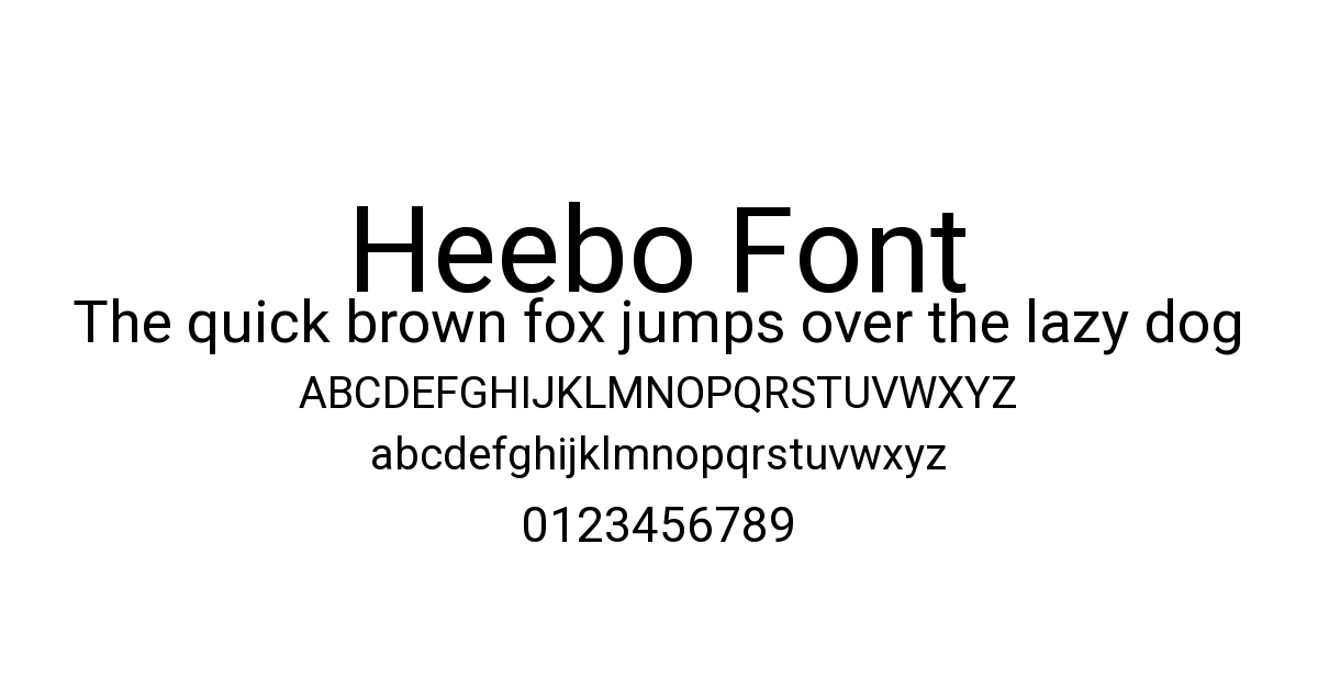 Heebo Font font preview