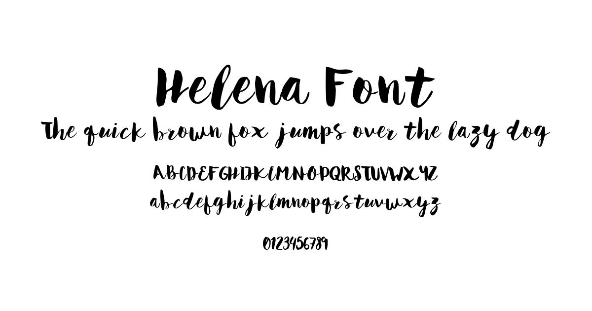 Helena Font font preview