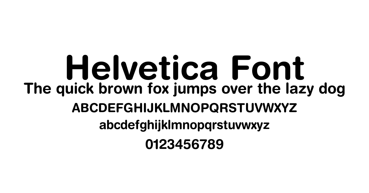 Helvetica Font font preview