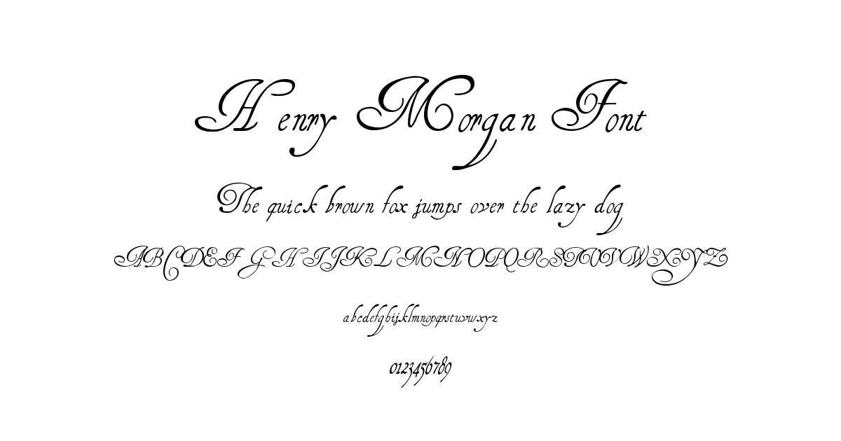 Henry Morgan Font font preview