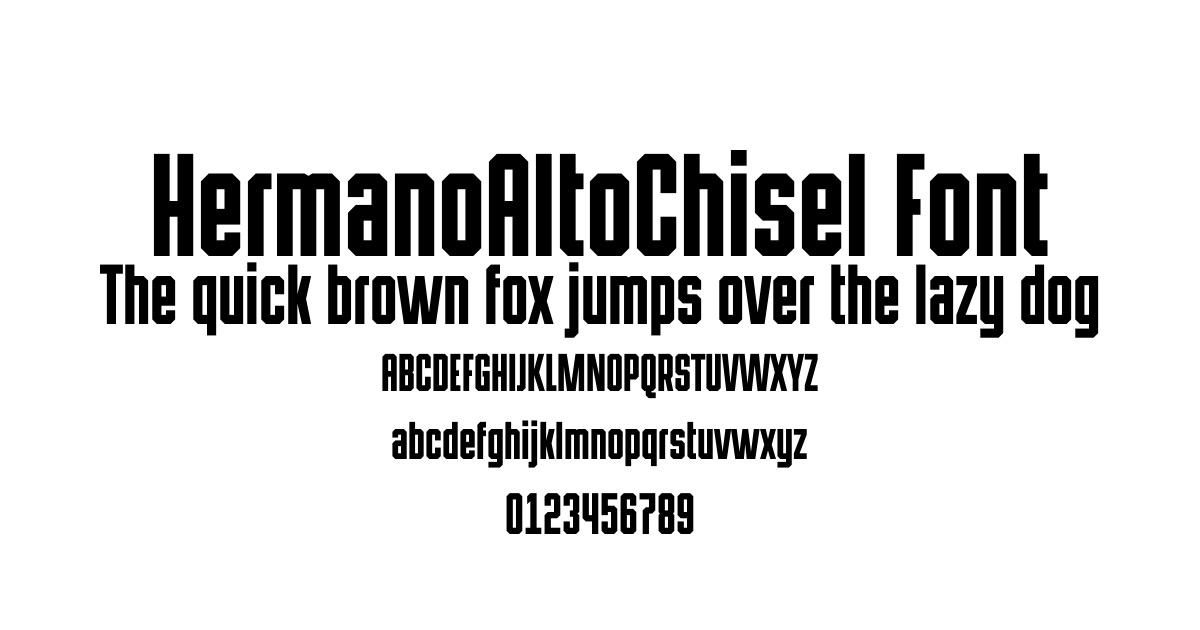 HermanoAltoChisel Font font preview