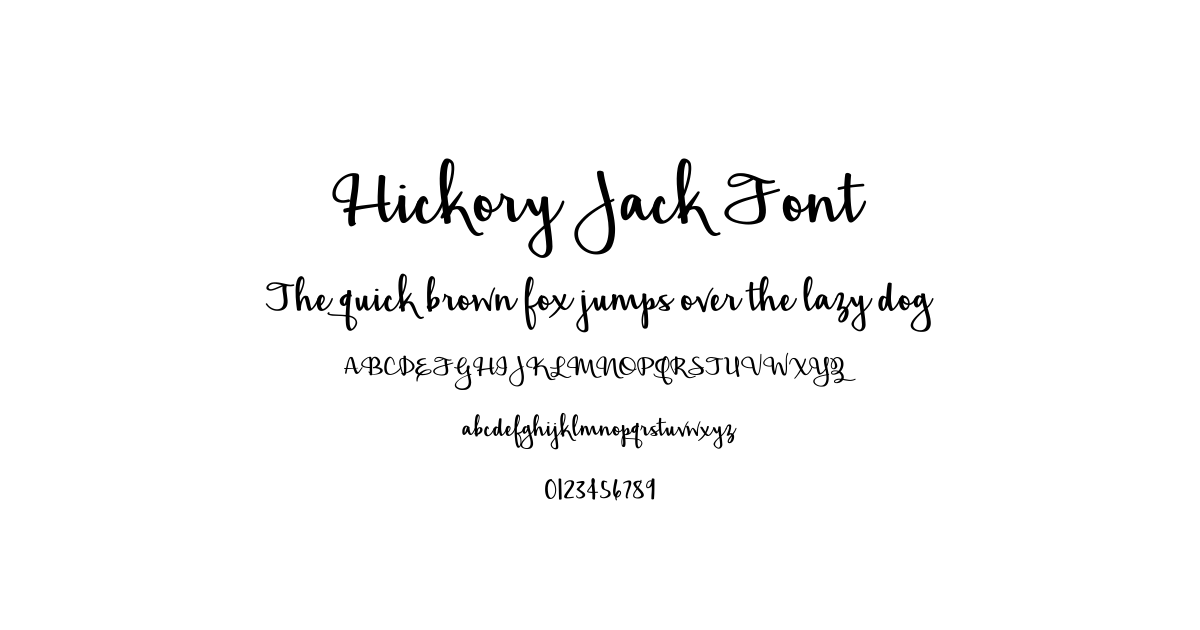 Hickory Jack Font font preview