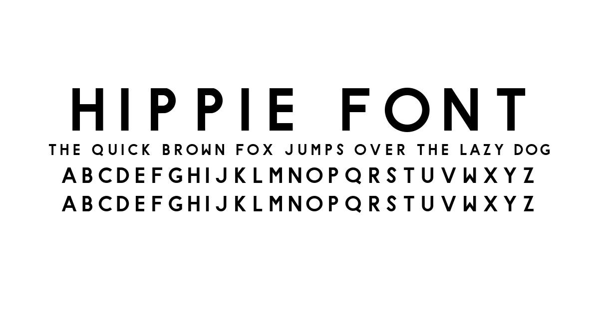 Hippie Font font preview