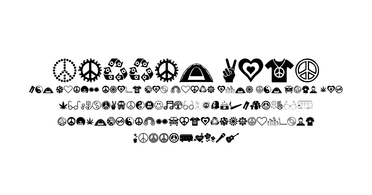 Hippie Font font preview