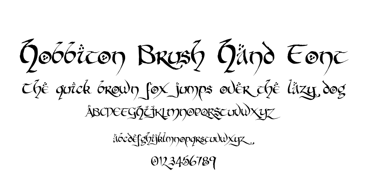 Hobbiton Brush Hand Font font preview