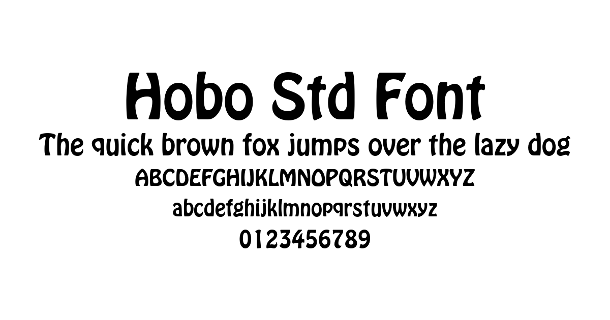 Hobo Std Font font preview