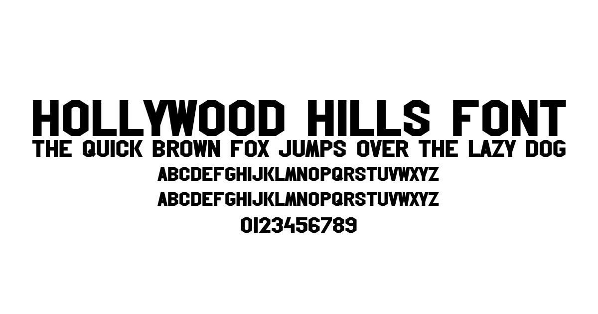 Hollywood Hills Font font preview